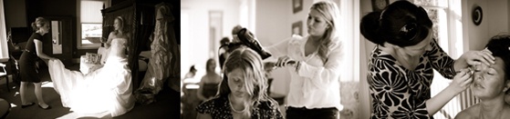 The bridal ambassadors having hair and make-up applied