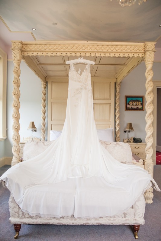 Hilary's Beautiful Wedding Dress in the Rococo Room