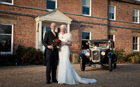 Laura and Andy outside Shottle Hall.