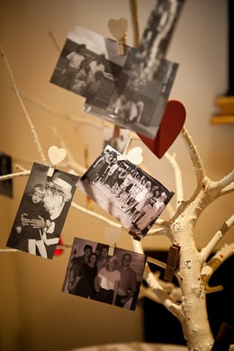 Laura put family photos on her 'wishing tree'.