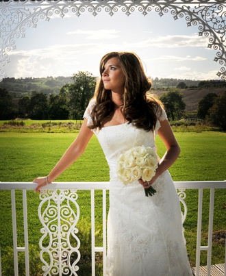 Bride wearing dress from mimi toko derbyshire